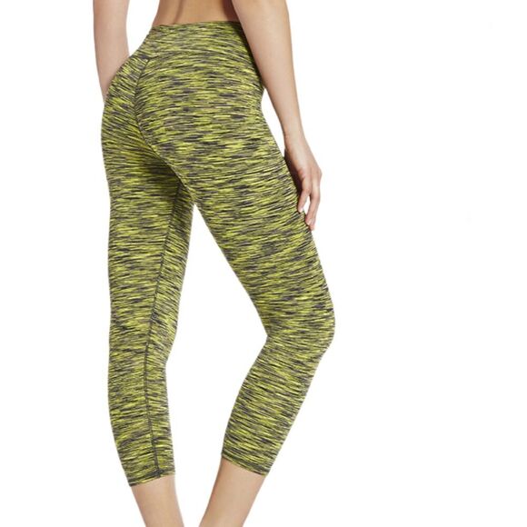 Fabletics Pants - Fabletics Define PowerHold Mid-Rise Capri Neon Stripe Size Small